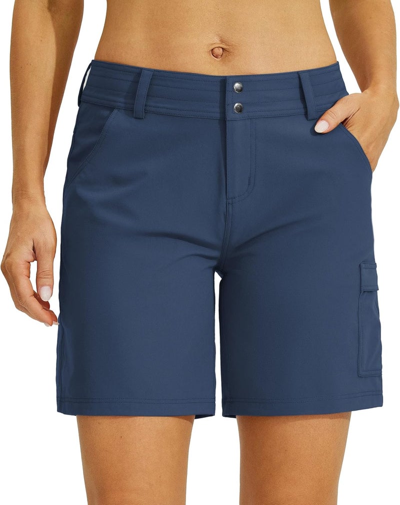 Willit Women's Golf Hiking Shorts Cargo Quick Dry Athletic Shorts Casual Summer Shorts with Pockets 7" - Image 3